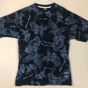 Vintage Y2K Avirex Allover Dragon Graphic Print Short Sleeve Men’s size XL
